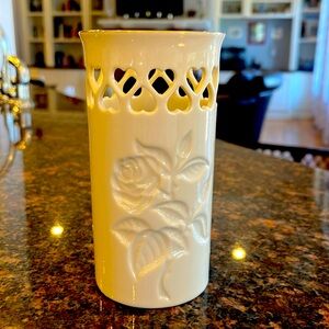 5 1/2 inch high 3 inch across.  Lenox vase